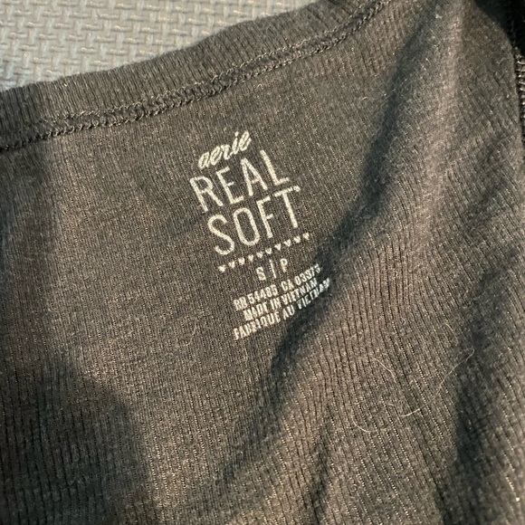 Aerie Real Soft Black Tank Top S - Picture 3 of 3